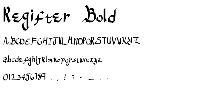 ReGifter Bold font